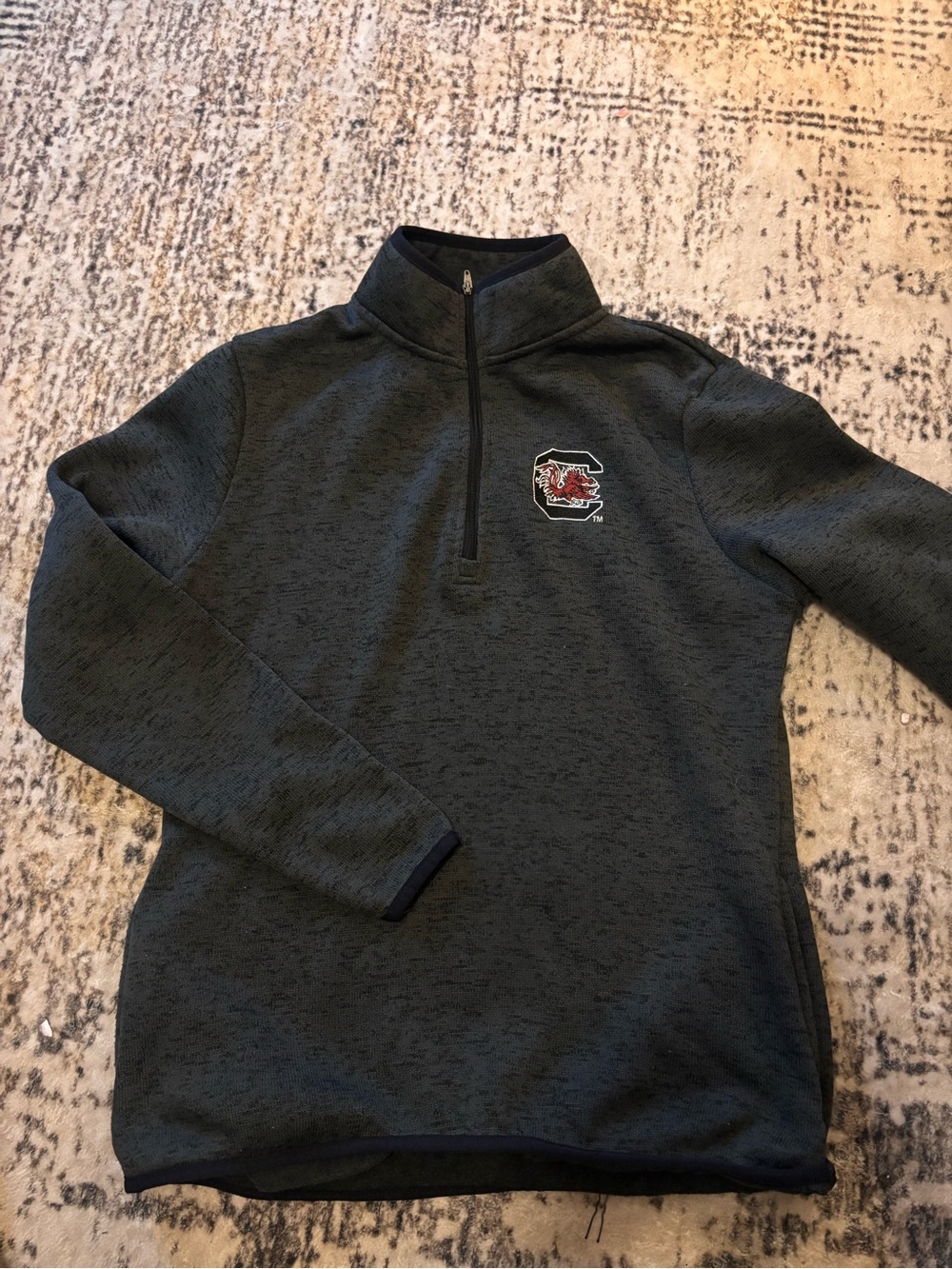 College of South Carolina Gamecocks Quarter-Zip Pullover - Dark Heather